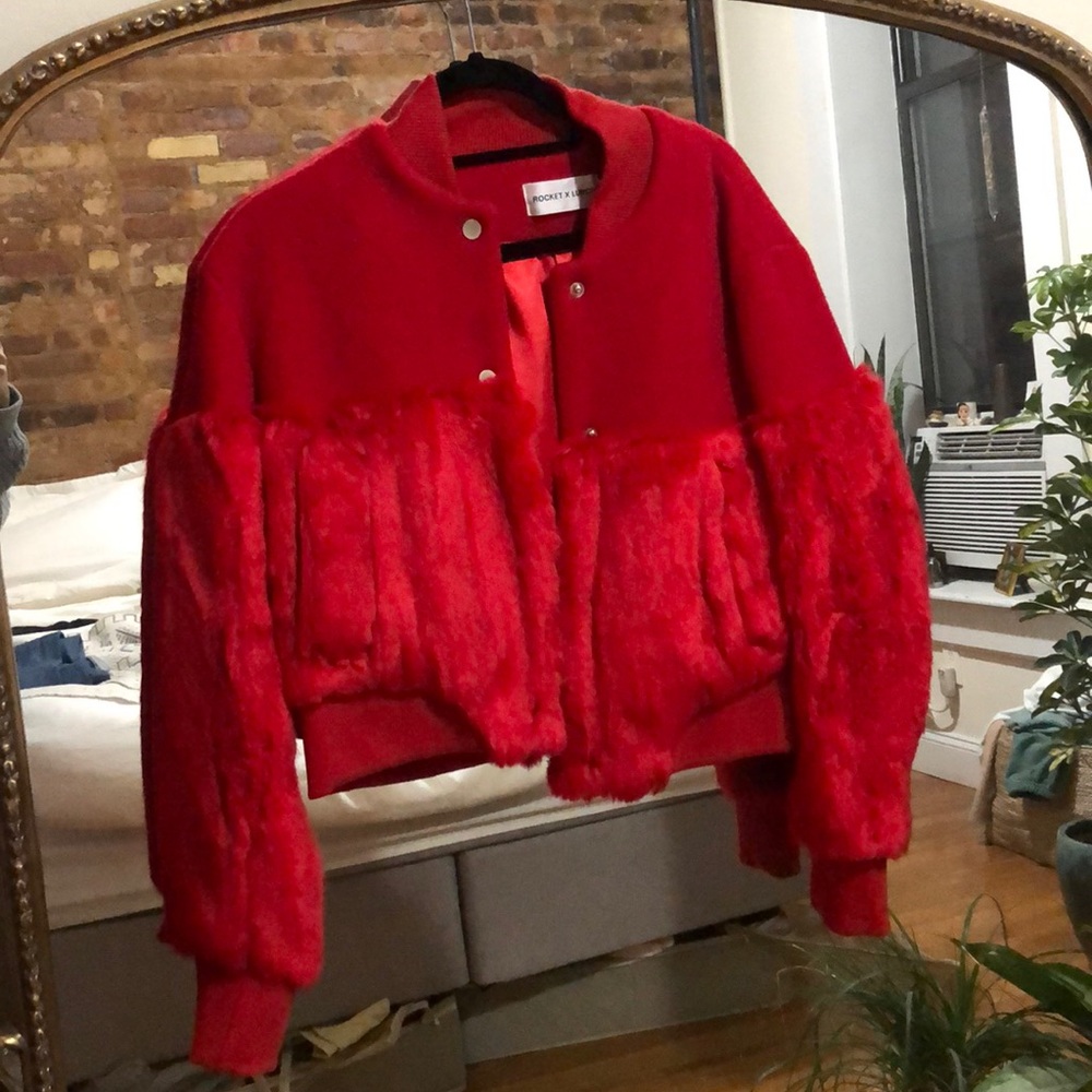 Cropped red jacket
